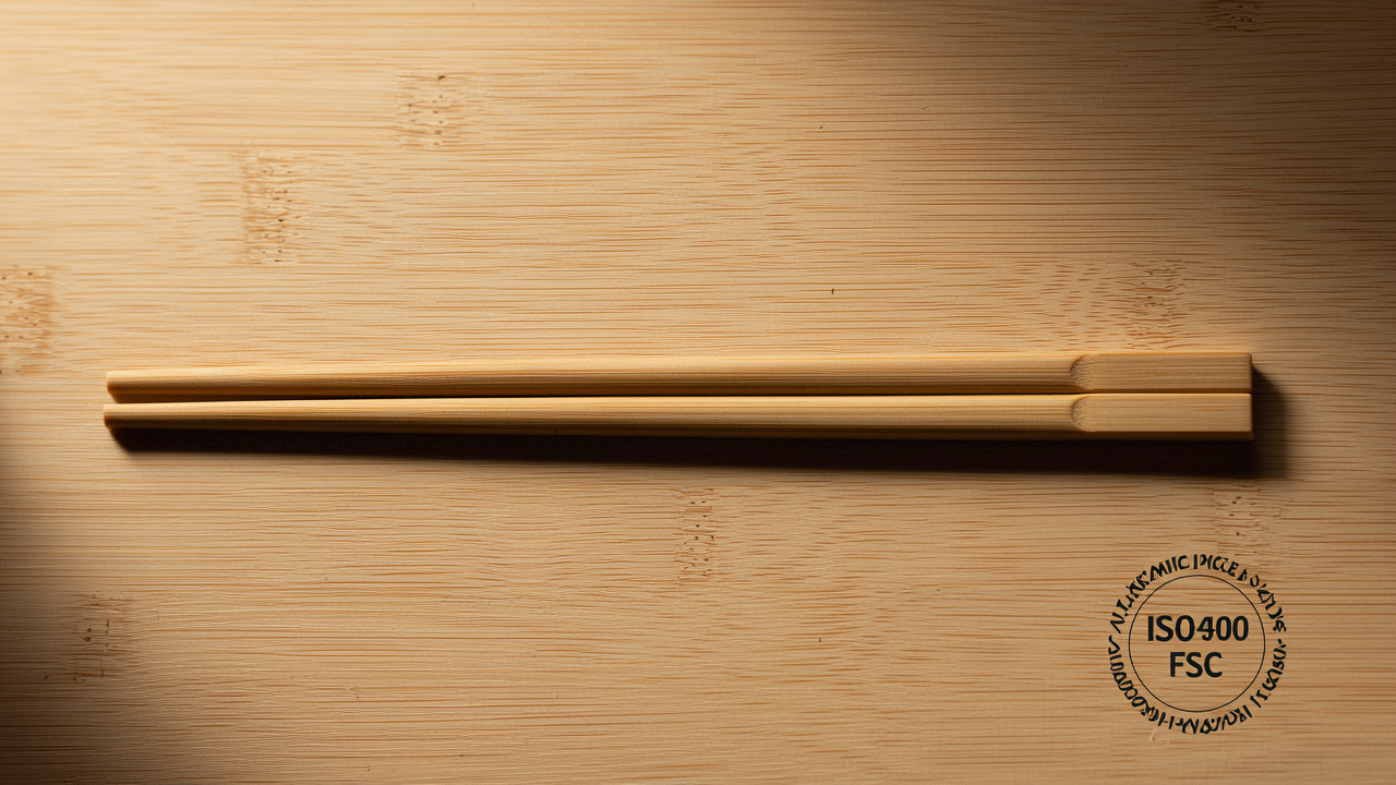 Eco bamboo chopsticks are disposable